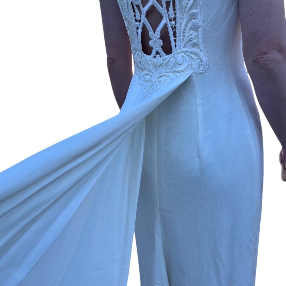 Jessica McClintock Bridal Maxi Wedding Dress with Train Vintage Ladies Size SM - Picture 6 of 15